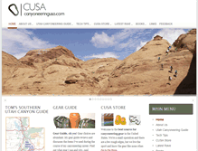 Tablet Screenshot of canyoneeringusa.com